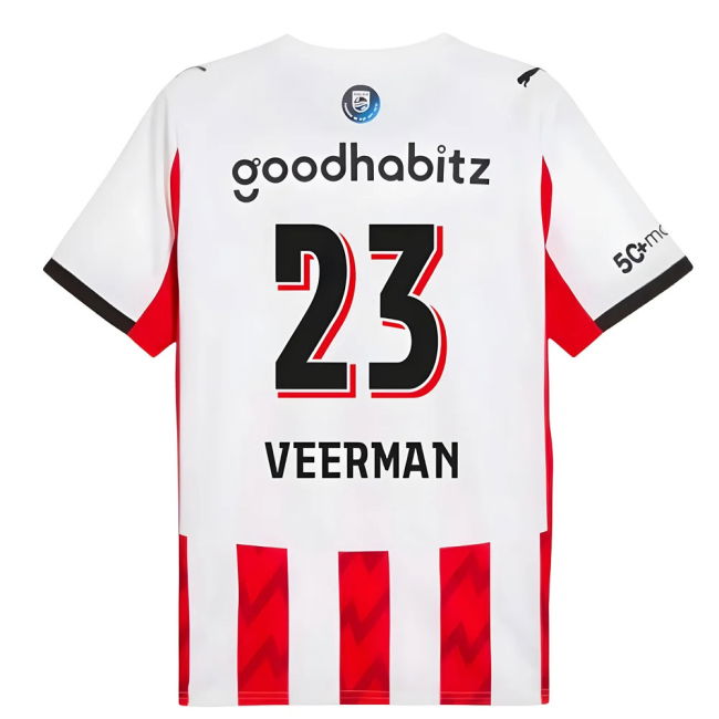 2025-2026 PSV Eindhoven Home Shirt (Veerman 23)
