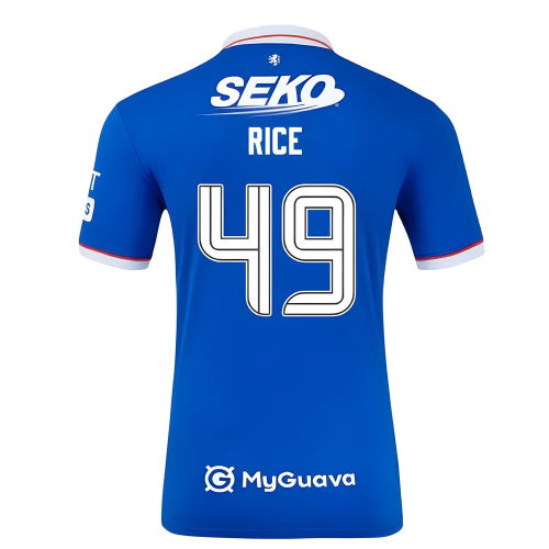 2025-2026 Rangers Authentic Home Shirt (Rice 49)