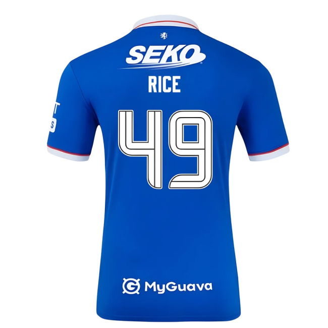 2025-2026 Rangers Authentic Home Shirt (Rice 49)