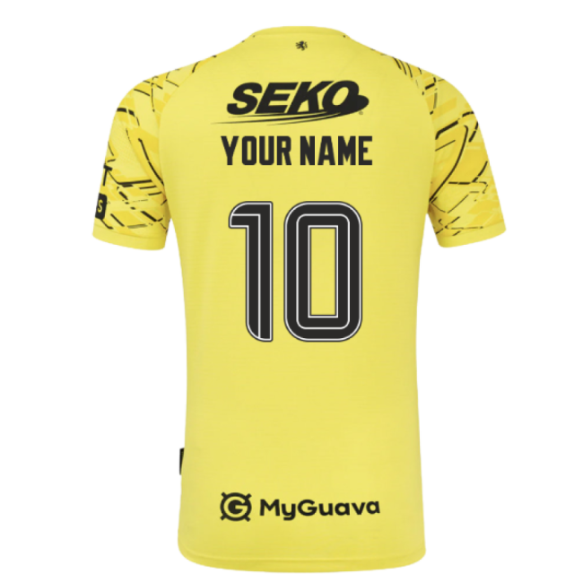 2025-2026 Rangers Home Goalkeeper Shirt (Yellow) - Kids (Your Name)