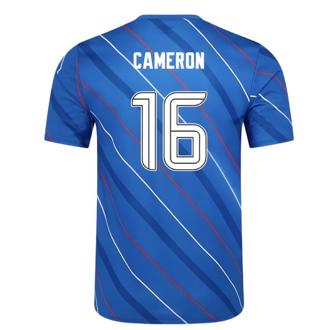 2025-2026 Rangers Home Pre Match Short Sleeve Tee (Lapis Blue) (Cameron 16)