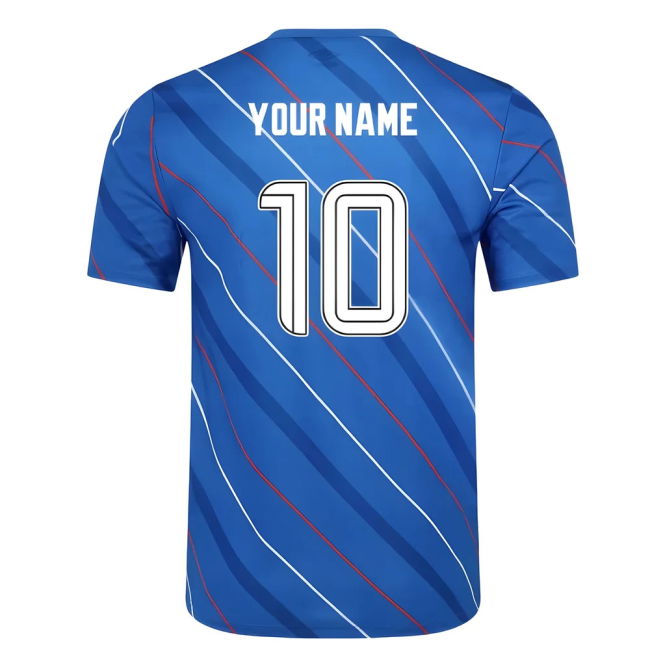 2025-2026 Rangers Home Pre Match Short Sleeve Tee (Lapis Blue) (Your Name)