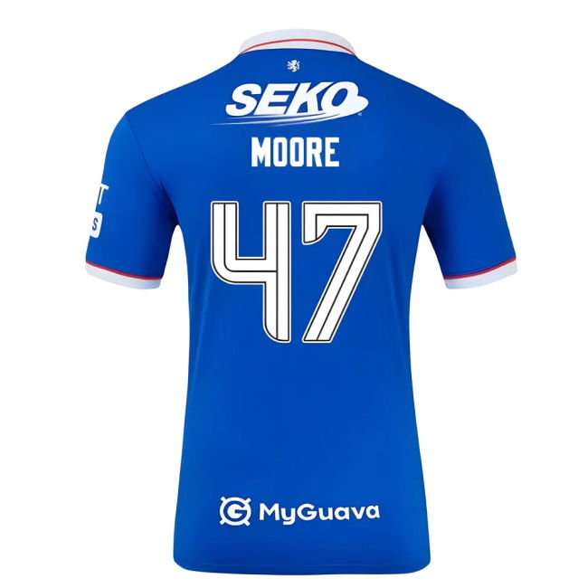 2025-2026 Rangers Home Shirt (Kids) (Moore 47)