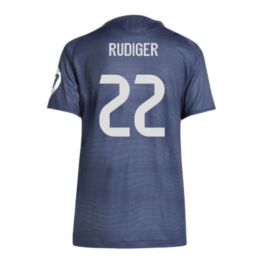2025-2026 Real Madrid Authentic Away Shirt (Ladies) (Rudiger 22)