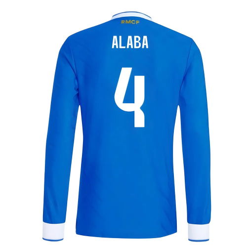 2025-2026 Real Madrid Authentic Long Sleeve Third Shirt (Alaba 4)