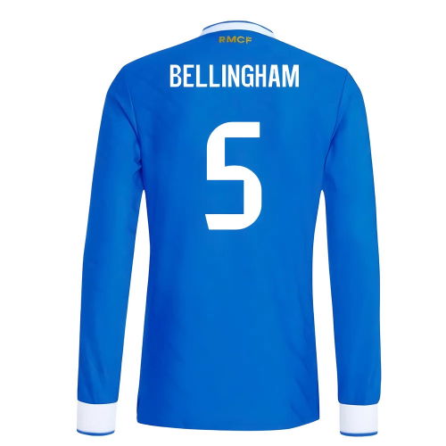 2025-2026 Real Madrid Authentic Long Sleeve Third Shirt (Bellingham 5)