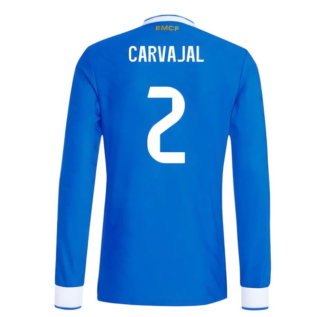 2025-2026 Real Madrid Authentic Long Sleeve Third Shirt (Carvajal 2)