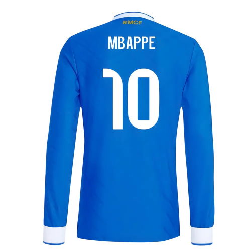 2025-2026 Real Madrid Authentic Long Sleeve Third Shirt (Mbappe 10)