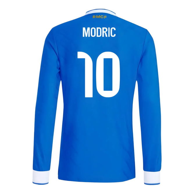2025-2026 Real Madrid Authentic Long Sleeve Third Shirt (Modric 10)