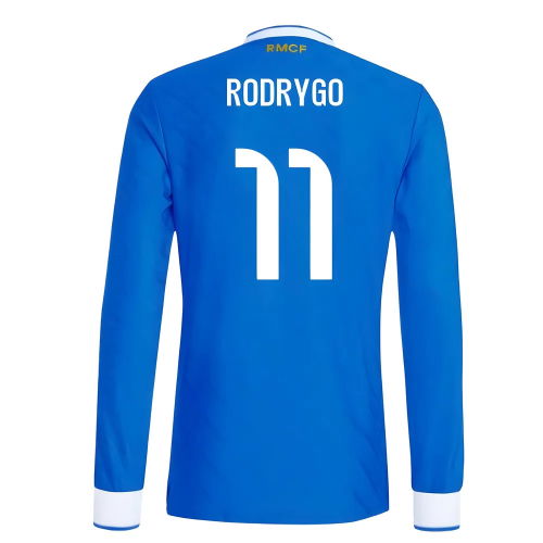 2025-2026 Real Madrid Authentic Long Sleeve Third Shirt (Rodrygo 11)