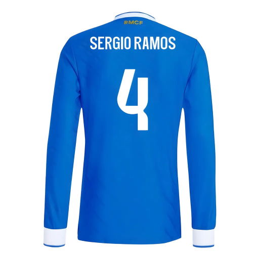 2025-2026 Real Madrid Authentic Long Sleeve Third Shirt (Sergio Ramos 4)