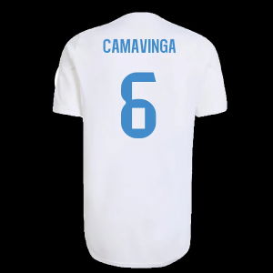 2025-2026 Real Madrid EU Training Jersey (White) (Camavinga 6)