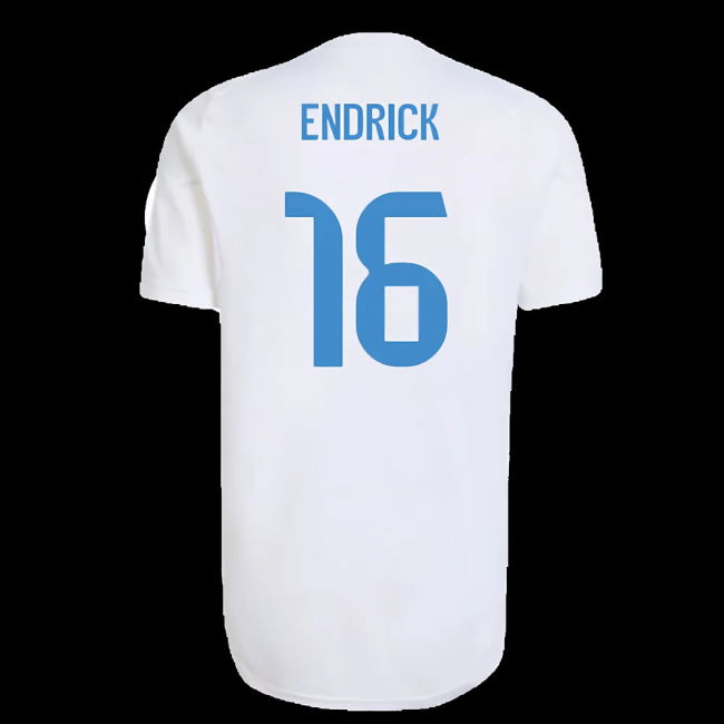 2025-2026 Real Madrid EU Training Jersey (White) (Endrick 16)