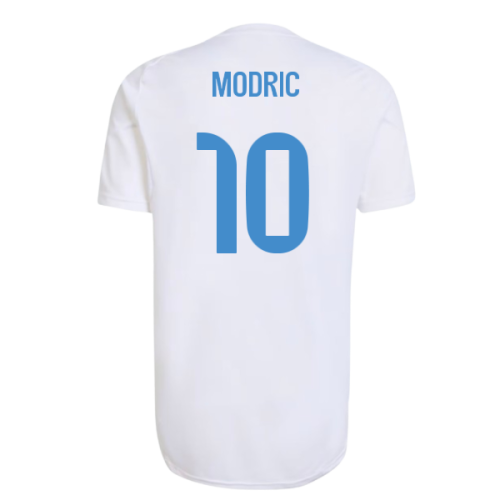 2025-2026 Real Madrid EU Training Jersey (White) (Modric 10)  2025-2026 Real Madrid EU Training Jersey (White) (Modric 10)