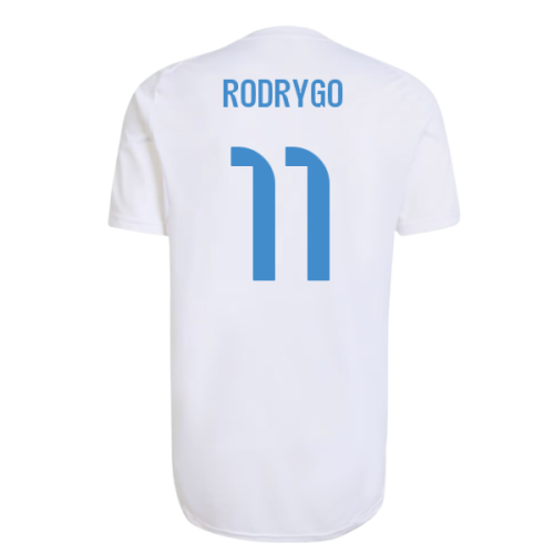 2025-2026 Real Madrid EU Training Jersey (White) (Rodrygo 11)