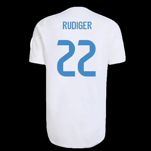 2025-2026 Real Madrid EU Training Jersey (White) (Rudiger 22)
