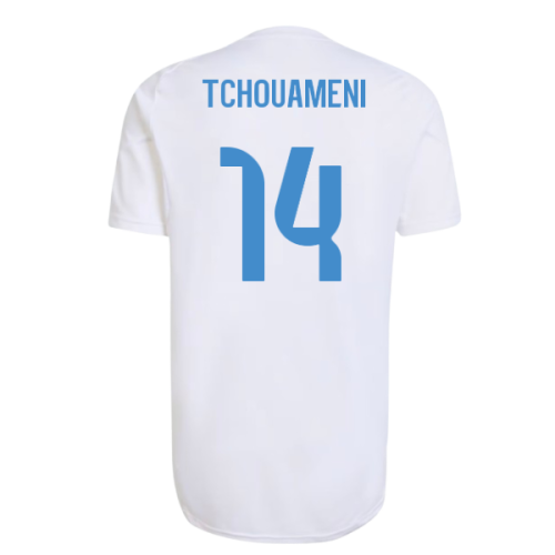 2025-2026 Real Madrid EU Training Jersey (White) (Tchouameni 14)  2025-2026 Real Madrid EU Training Jersey (White) (Tchouameni 14)