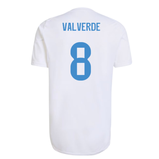2025-2026 Real Madrid EU Training Jersey (White) (Valverde 8)
