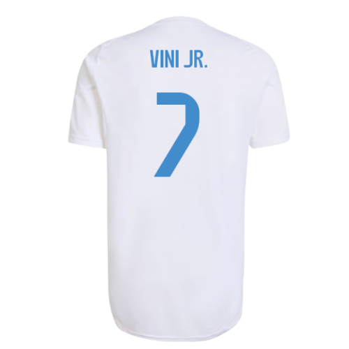 2025-2026 Real Madrid EU Training Jersey (White) (Vini Jr. 7)  2025-2026 Real Madrid EU Training Jersey (White) (Vini Jr. 7)