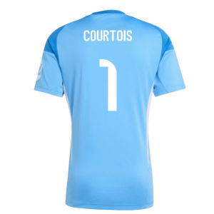 2025-2026 Real Madrid Home Goalkeeper Shirt (Blue) (Courtois 1)