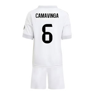 2025-2026 Real Madrid Home Mini Kit (Camavinga 6)