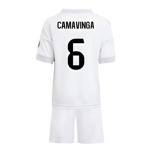 2025-2026 Real Madrid Home Mini Kit (Camavinga 6)