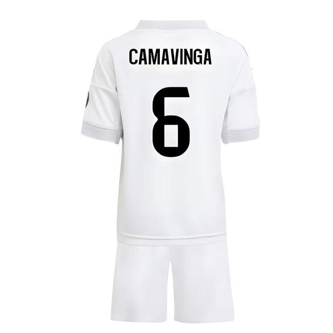 2025-2026 Real Madrid Home Mini Kit (Camavinga 6)
