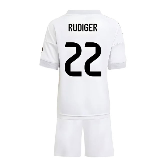 2025-2026 Real Madrid Home Mini Kit (Rudiger 22)