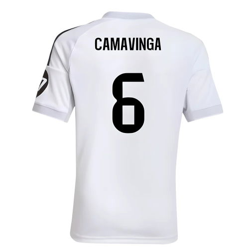 2025-2026 Real Madrid Home Shirt (Kids) (Camavinga 6)