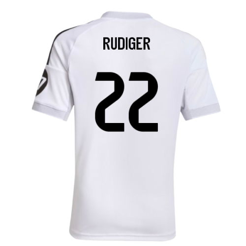 2025-2026 Real Madrid Home Shirt (Kids) (Rudiger 22)