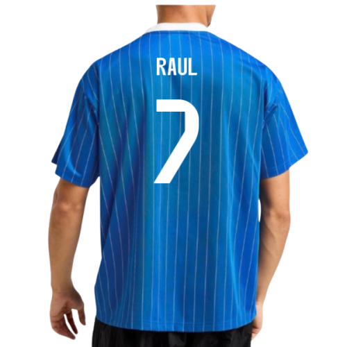 2025-2026 Real Madrid Icon Shirt (Blue) (Raul 7)  2025-2026 Real Madrid Icon Shirt (Blue) (Raul 7)