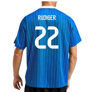 2025-2026 Real Madrid Icon Shirt (Blue) (Rudiger 22)