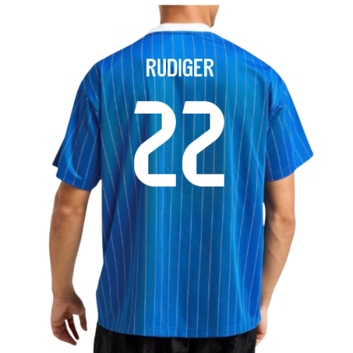 2025-2026 Real Madrid Icon Shirt (Blue) (Rudiger 22)  2025-2026 Real Madrid Icon Shirt (Blue) (Rudiger 22)