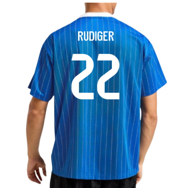 2025-2026 Real Madrid Icon Shirt (Blue) (Rudiger 22)