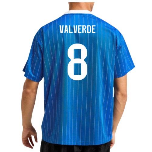 2025-2026 Real Madrid Icon Shirt (Blue) (Valverde 8)  2025-2026 Real Madrid Icon Shirt (Blue) (Valverde 8)