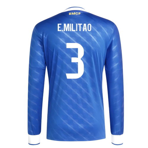 2025-2026 Real Madrid Long Sleeve Third Shirt (E.Militao 3)