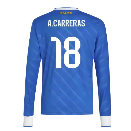 2025-2026 Real Madrid Long Sleeve Third Shirt (Kids) (A.Carreras 18)
