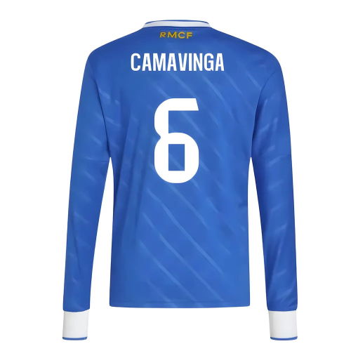2025-2026 Real Madrid Long Sleeve Third Shirt (Kids) (Camavinga 6)