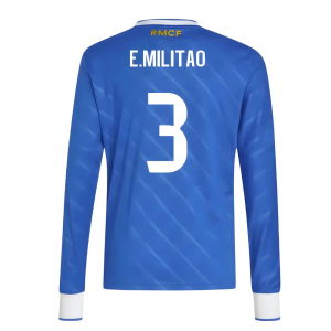 2025-2026 Real Madrid Long Sleeve Third Shirt (Kids) (E.Militao 3)