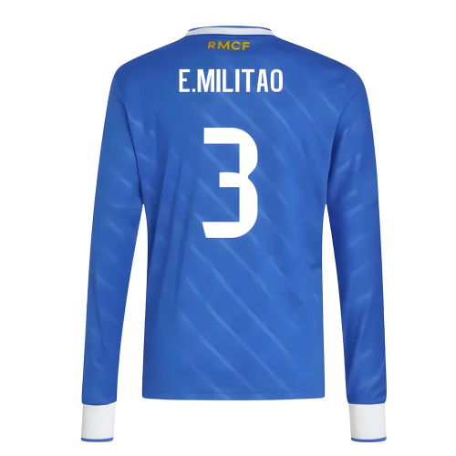2025-2026 Real Madrid Long Sleeve Third Shirt (Kids) (E.Militao 3)