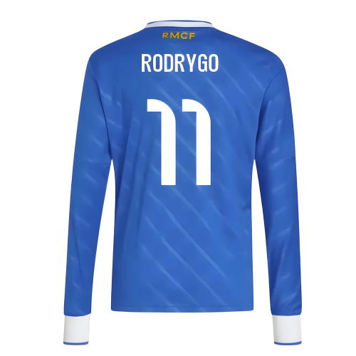 2025-2026 Real Madrid Long Sleeve Third Shirt (Kids) (Rodrygo 11)