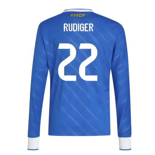 2025-2026 Real Madrid Long Sleeve Third Shirt (Kids) (Rudiger 22)