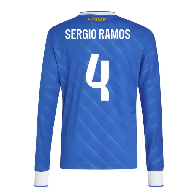 2025-2026 Real Madrid Long Sleeve Third Shirt (Kids) (Sergio Ramos 4)