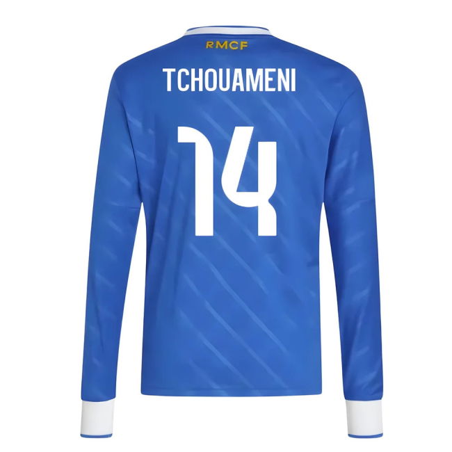 2025-2026 Real Madrid Long Sleeve Third Shirt (Kids) (Tchouameni 14)