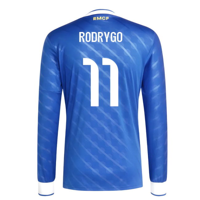 2025-2026 Real Madrid Long Sleeve Third Shirt (Rodrygo 11)