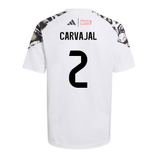 2025-2026 Real Madrid Marvel Avengers Training Shirt (White) - Kids (Carvajal 2)