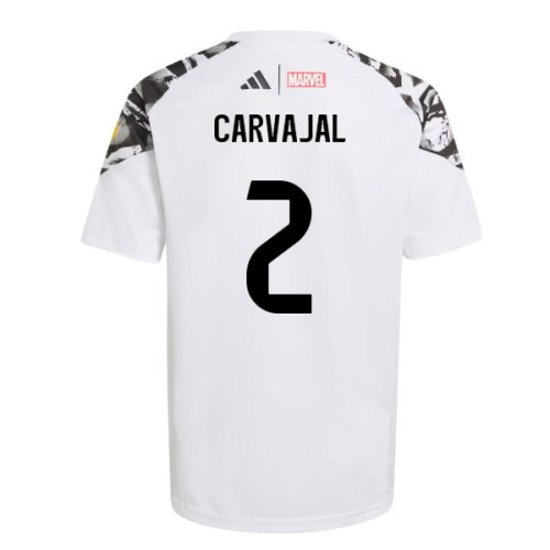 2025-2026 Real Madrid Marvel Avengers Training Shirt (White) - Kids (Carvajal 2)
