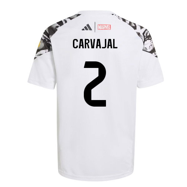 2025-2026 Real Madrid Marvel Avengers Training Shirt (White) - Kids (Carvajal 2)