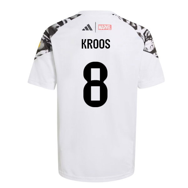 2025-2026 Real Madrid Marvel Avengers Training Shirt (White) - Kids (Kroos 8)