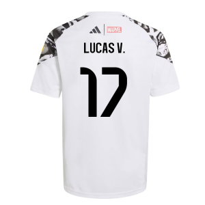 2025-2026 Real Madrid Marvel Avengers Training Shirt (White) - Kids (Lucas V. 17)
